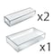 Azar Displays Deluxe Clear Acrylic Tray 3 Piece Set - Narrow Trays and Large Tray 556222 - alternate 1